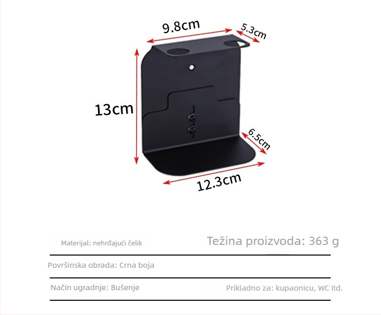 Zidni dispenser za šampon, gel za tuširanje i regenerator od nehrđajućeg čelika | Kapacitet 300/600/900 ml | Ručno pritiskanje | Moderan i minimalistički stil | Hoteli, B&B, apartmani, kupaonice, toaleti