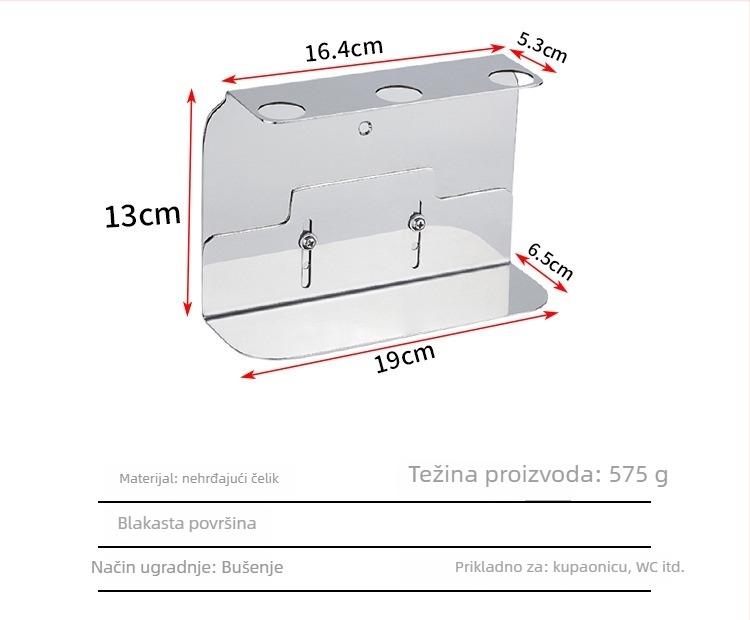 Zidni dispenser za šampon, gel za tuširanje i regenerator od nehrđajućeg čelika | Kapacitet 300/600/900 ml | Ručno pritiskanje | Moderan i minimalistički stil | Hoteli, B&B, apartmani, kupaonice, toaleti