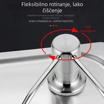 Dizalica sapuna za kuhinjsku sudoperu od nehrđajućeg čelika 304, ručno pritiskanje, završni premaz pečenom bojom, moderan stil