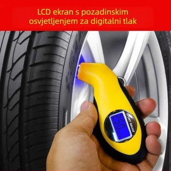 Visoko precizan digitalni mjerač tlaka u gumama i monitor tlaka, prijenosan