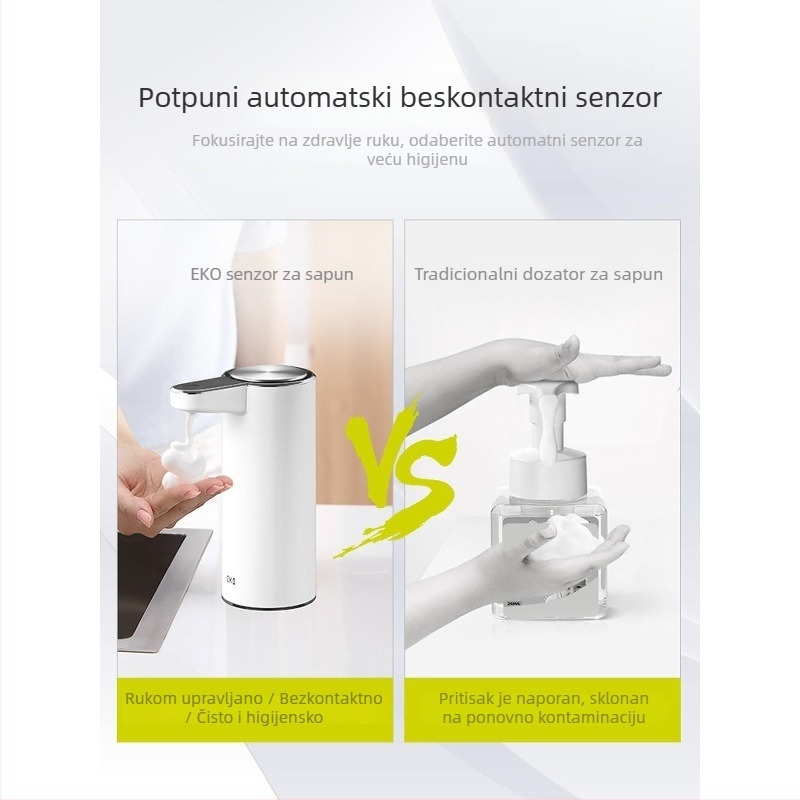 Eko inox dispenzer za pjenu sapuna sa pametnim senzorom – automatni, CE certifikat, za kuhinju i kupaonu