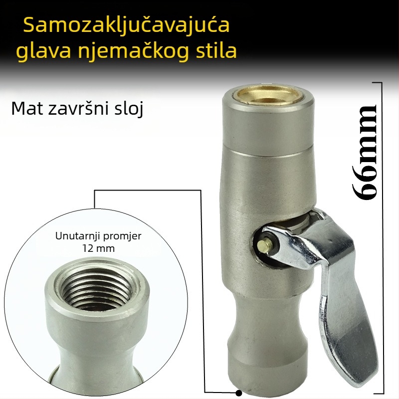 Tlakomjer za gume s napuhnim crijevom i nastavkom za zračnu pištolju (Model 02)