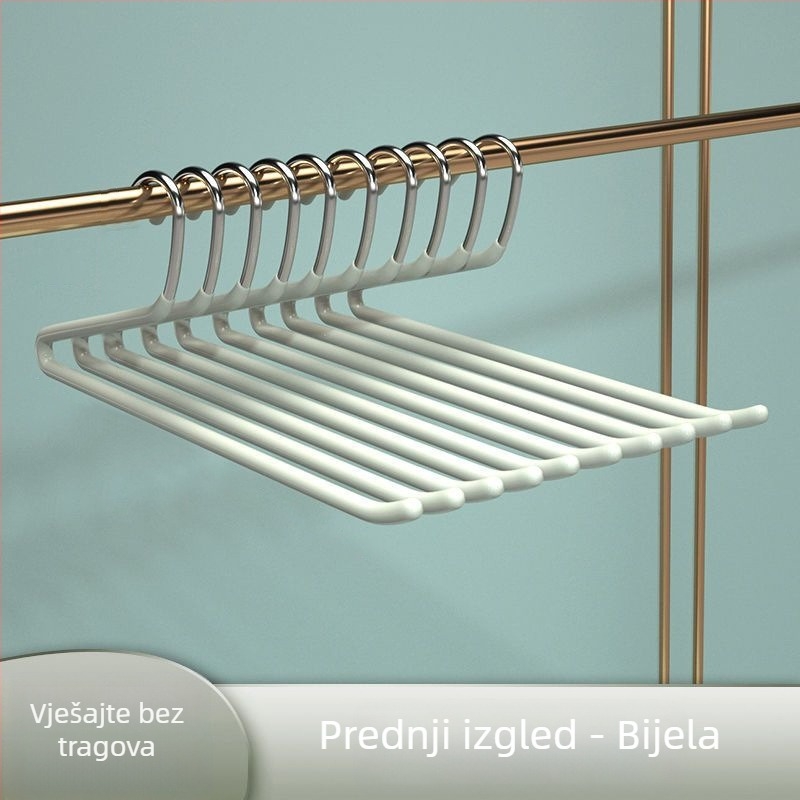 Zidni držač za ručnike, bez bušenja, jednoručna šipka, PET materijal, pakiranje od 10 kom