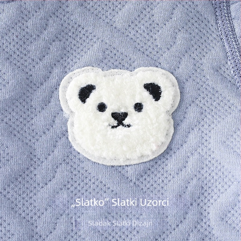 Dvaparts dječji pamučni pižama komplet s visokim pojasom za zaštitu trbuha, topao, za bebe i djecu od 1 do 3 godine