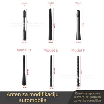 Antena za auto radio, univerzalna, vijčana ugradnja, SDJ, vijek trajanja 1 000 000 ciklusa