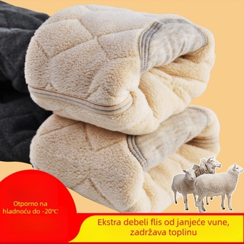 Dječje termalne hlače za zimu, visoki pojas, debeli i topli, otporni na hladnoću do -20°C