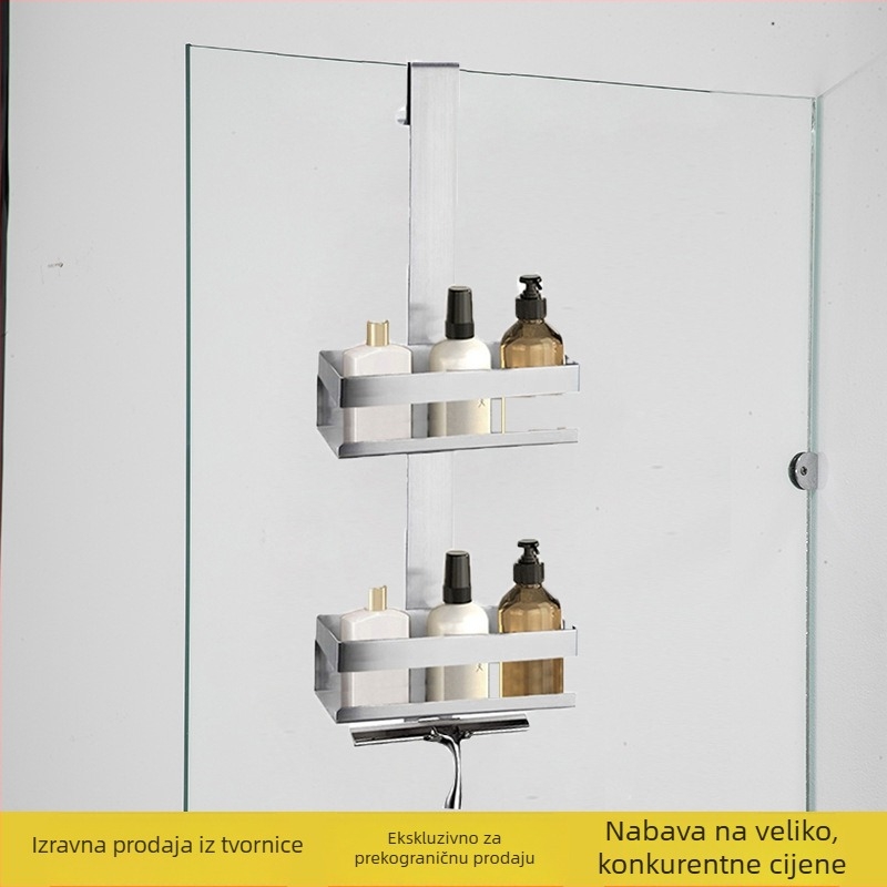 Zidni organizer za kupaonicu od nehrđajućeg čelika, model Sa51, 2-slojni, nosivost 30 kg, marka Lairle