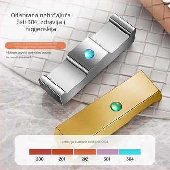 Držač štapića od nehrđajućeg čelika 304, dvorca stil, dvostruka primjena za hotel i dom, otisnut logotip, prilagodljiv