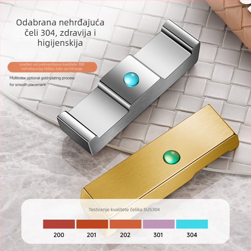 Držač štapića od nehrđajućeg čelika 304, dvorca stil, dvostruka primjena za hotel i dom, otisnut logotip, prilagodljiv