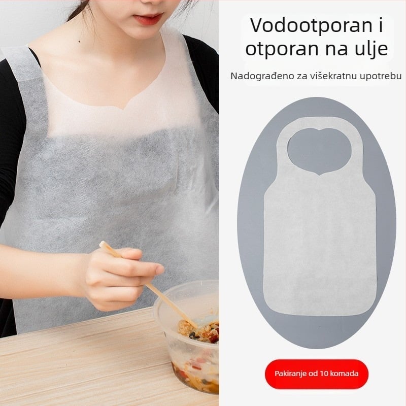 Kuhinjska kecelja s odvojivim ručnikom za brisanje, bez rukava, vodootporna i otporna na masnoće, poliester