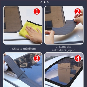 Silikonska gumena brtvna traka za sunčani krov automobila, model 123-17, vodootporna brtva za staklo krova