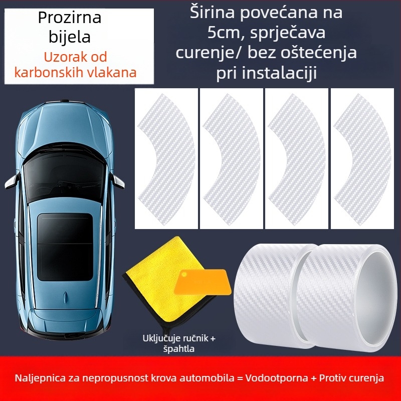 Silikonska gumena brtvna traka za sunčani krov automobila, model 123-17, vodootporna brtva za staklo krova