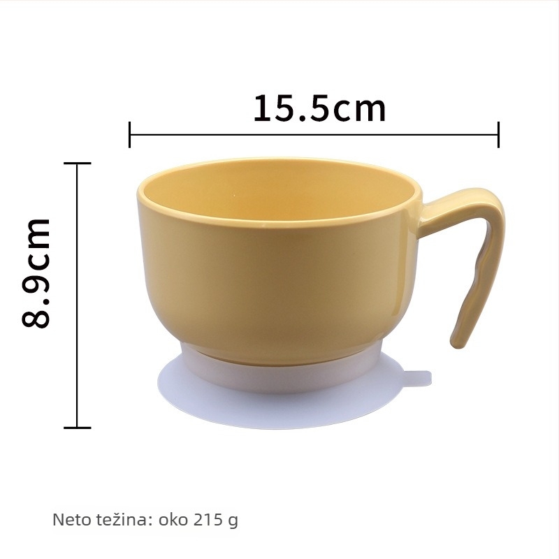 Okrugla melaminska zdjela, jednobojna, mikrovalna sigurnost, prilagodljiva, namijenjena starijim osobama