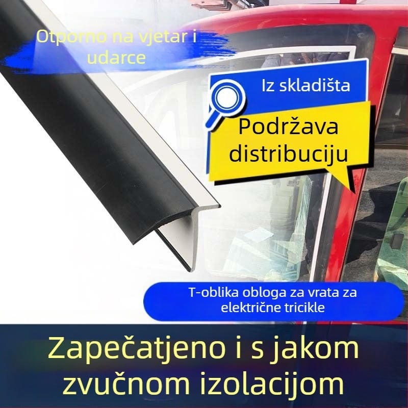 T-oblik gumeni brtvni trak za vrata električnog tricikla