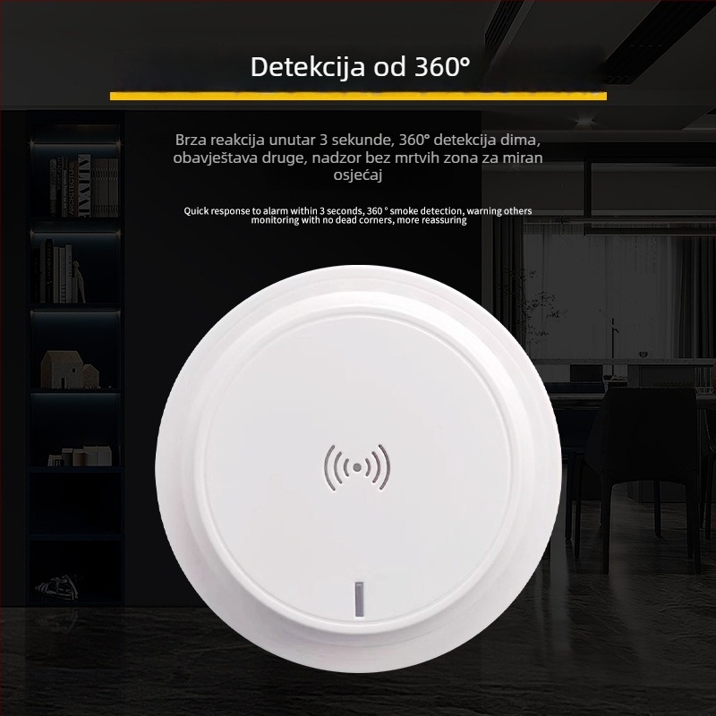 NB Alarm za dim s daljinskim nadzorom putem mobilnog telefona, 4G Pametni, Bežični, 360° Detekcija, Ugradnja na plafon, Model XL-802