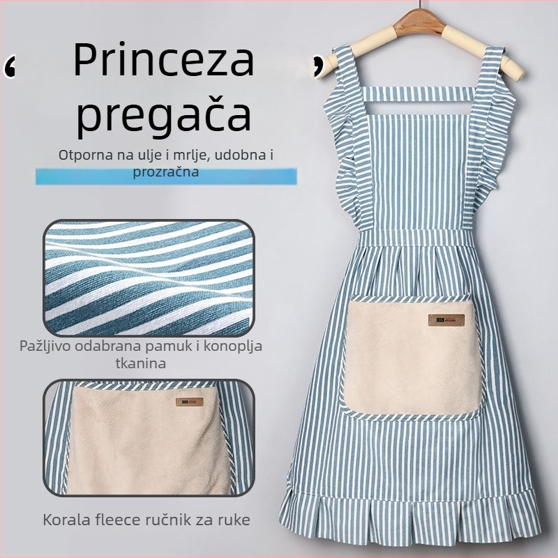Prsluk bez rukava, anti-prljavštine, pamuk i lan, moderan minimalistički stil, pruge/mrežasti uzorak
