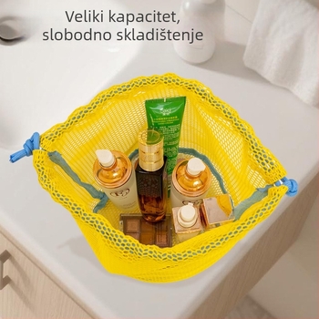 Torba za skladištenje s vrpcom, mrežasta, kubnog oblika, poliester, višestruka namjena za putovanja