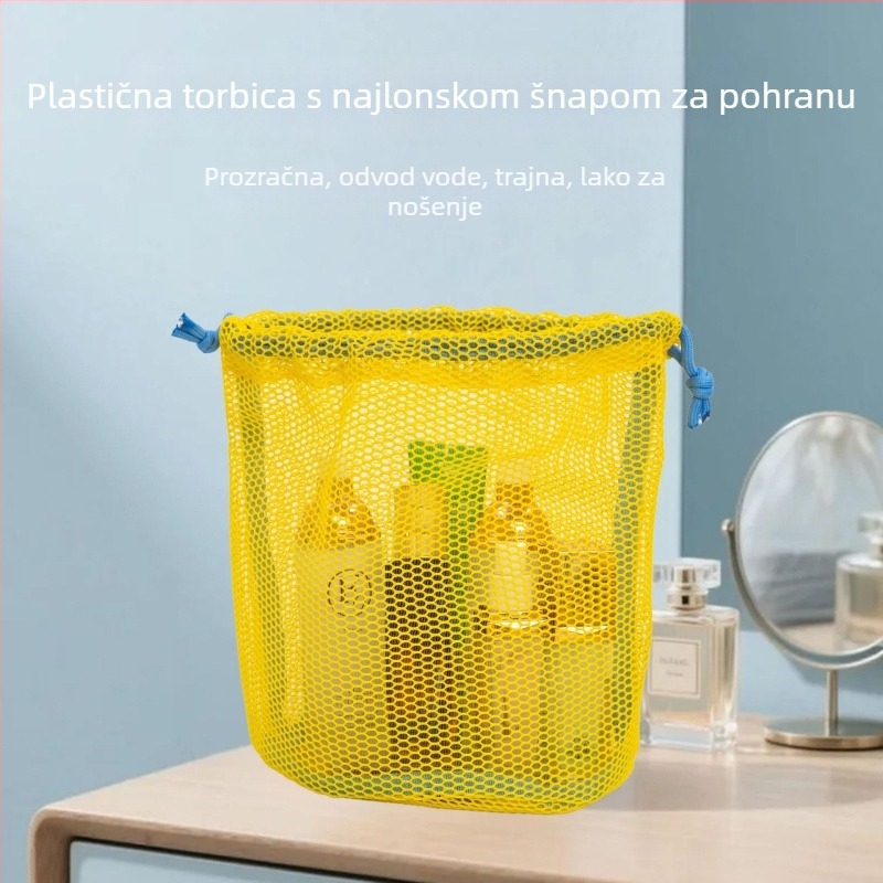 Torba za skladištenje s vrpcom, mrežasta, kubnog oblika, poliester, višestruka namjena za putovanja