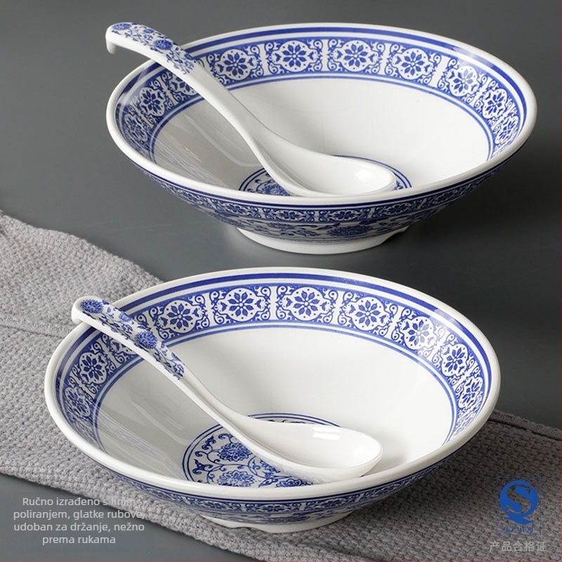 Melamin zdjela za juhu s cvjetnim uzorkom, okruglog oblika, nije prikladna za mikrovalnu, s tiskom logotipa i mogućnostima prilagodbe