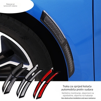 Zaštitna traka za rub kotača automobila od karbonskih vlakana i TPU – protiv sudara, otporna na ogrebotine, model CTU006, prilagodba dostupna, kompatibilno 90% modela