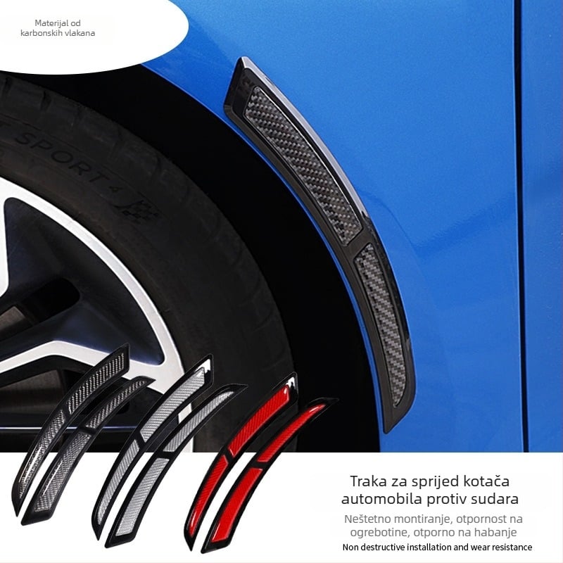 Zaštitna traka za rub kotača automobila od karbonskih vlakana i TPU – protiv sudara, otporna na ogrebotine, model CTU006, prilagodba dostupna, kompatibilno 90% modela