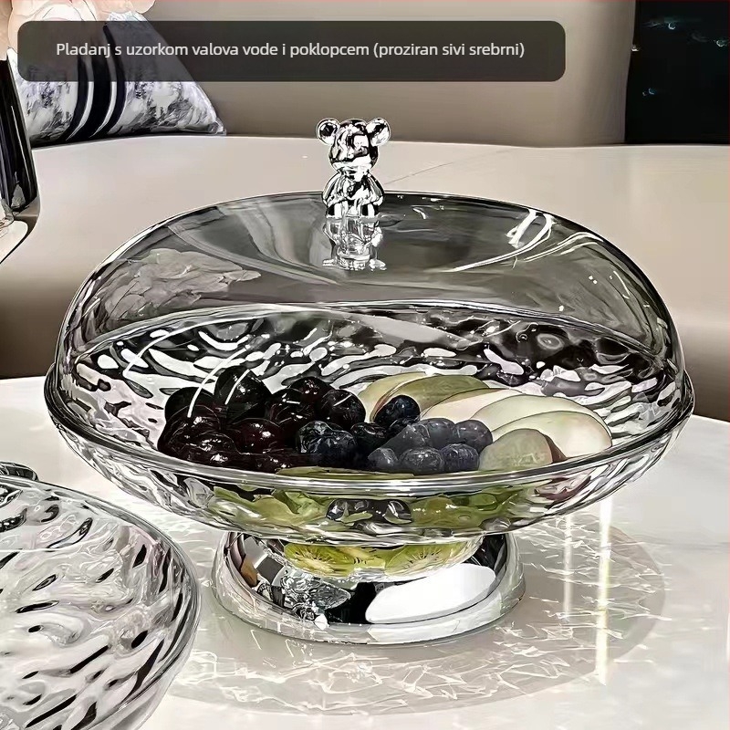 Guan Yu pladanj za voće za dnevni boravak – odvodni pladanj, stil laganog luksuza retro, plastika, prvoklasna kvaliteta