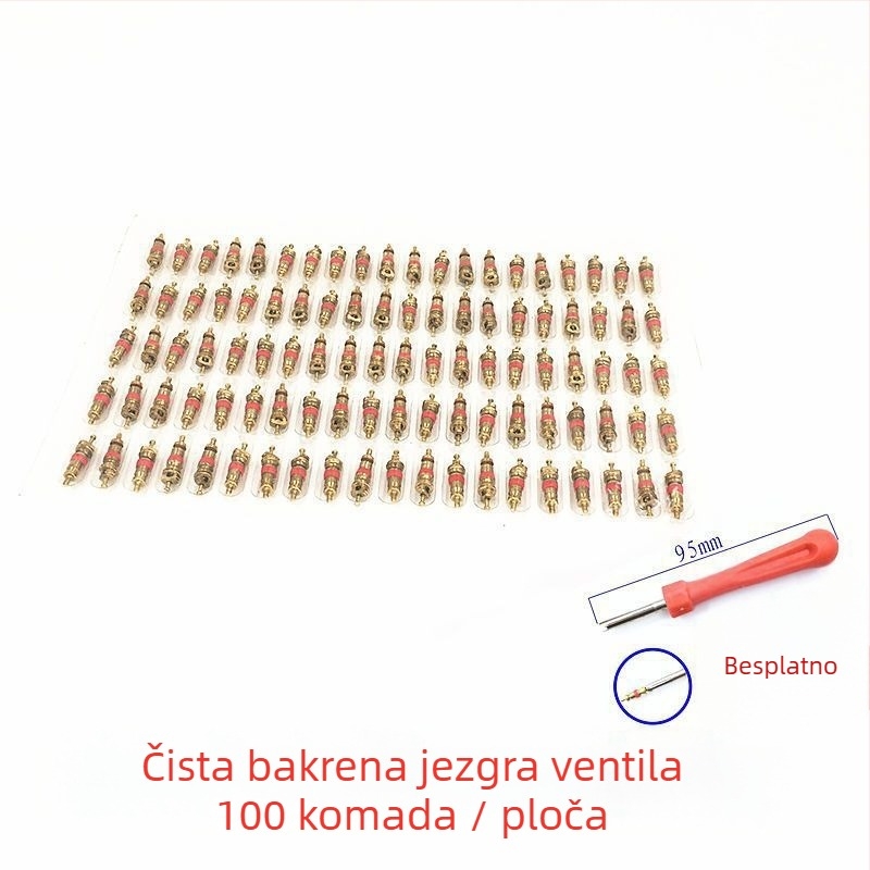 Jezgro ventila za gume – gumeno tijelo, obična šupljina jezgre, britanski tip