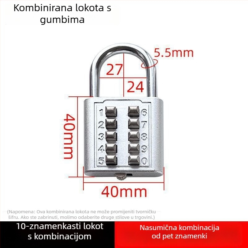 Brava s kodom za prtljagu, ormariće, ladice i ruksake