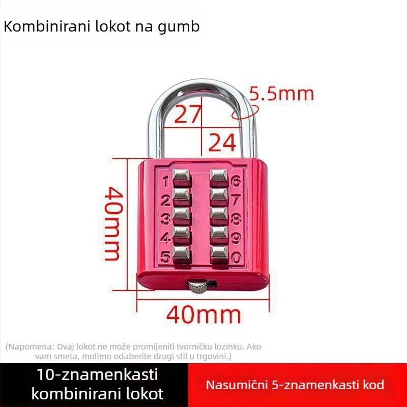 Brava s kodom za prtljagu, ormariće, ladice i ruksake