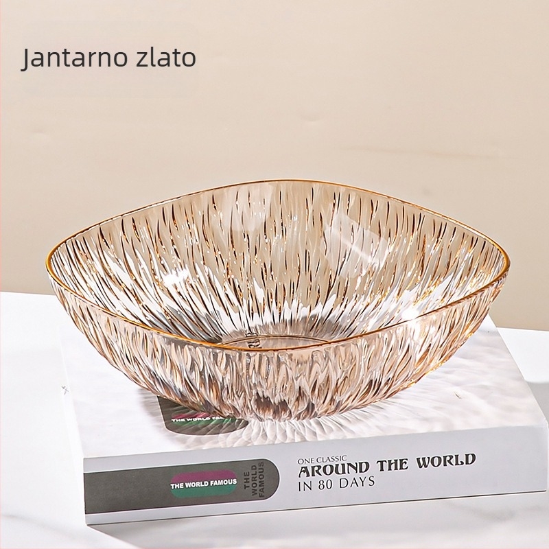 Plastični tanjur za voće u modernom minimalističkom stilu, jednobojna površina, lansiran 2024