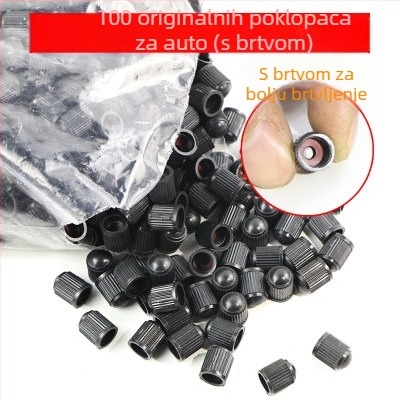 Plastična kapica ventila pneu s brtvnim prstenom, debelog dizajna, univerzalno za automobil, motocikl i električno vozilo