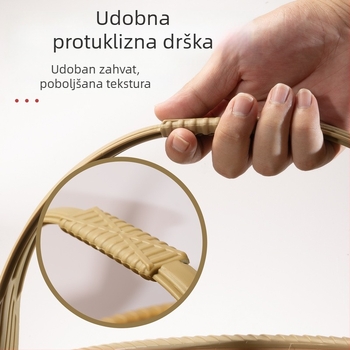 Plastična košara za voće i povrće s dizajnom nalik bambusu, prijenosna košara za branje voća, povrća i jaja, novi kineski stil