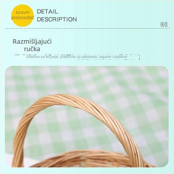 Ovalna košara za pohranu od ratana | Materijal: pleteni ratan | Marke: Jiahe craftsmanship | Podrijetlo: Linyi | Stil: moderni minimalistički