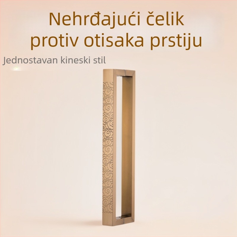 Drška za staklena vrata od nehrđajućeg čelika, kineskog stila, otporna na otiske prstiju, debeli dizajn
