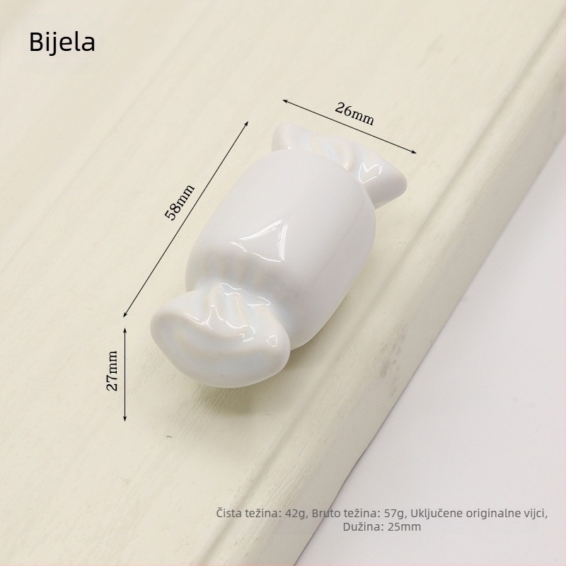 1361 candy ručica za vrata ormarića, bar oblik, keramika i bakar, skrivena montaža, moderni minimalistički stil