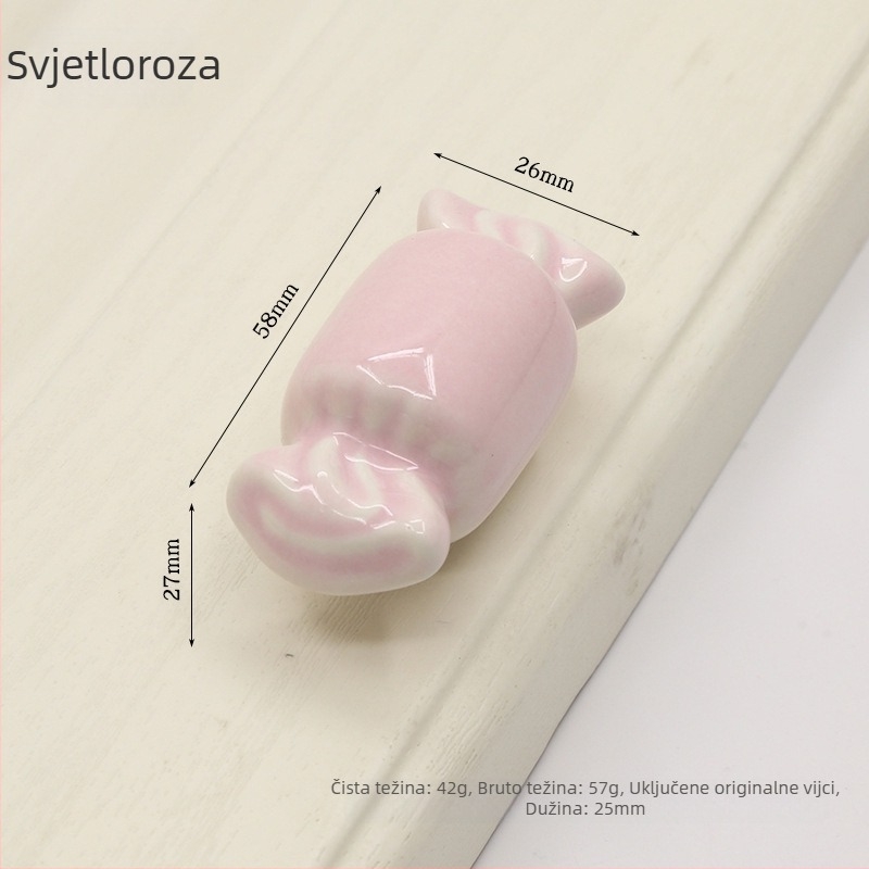 1361 candy ručica za vrata ormarića, bar oblik, keramika i bakar, skrivena montaža, moderni minimalistički stil