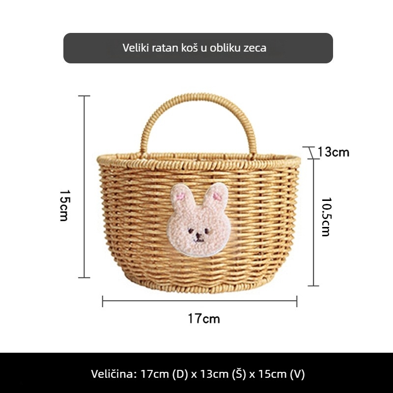 Zidni koš za skladištenje s motivom đumbira i češnjaka, PP materijal, japanski stil, model 1422027, za voće