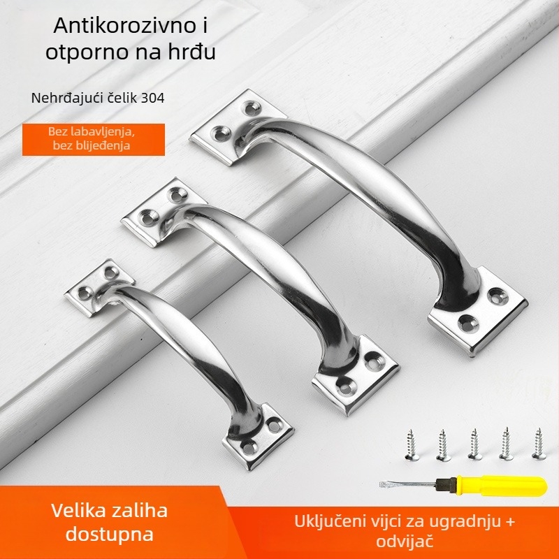 Ručka za vrata od nehrđajućeg čelika 304 za ormariće i garderobe