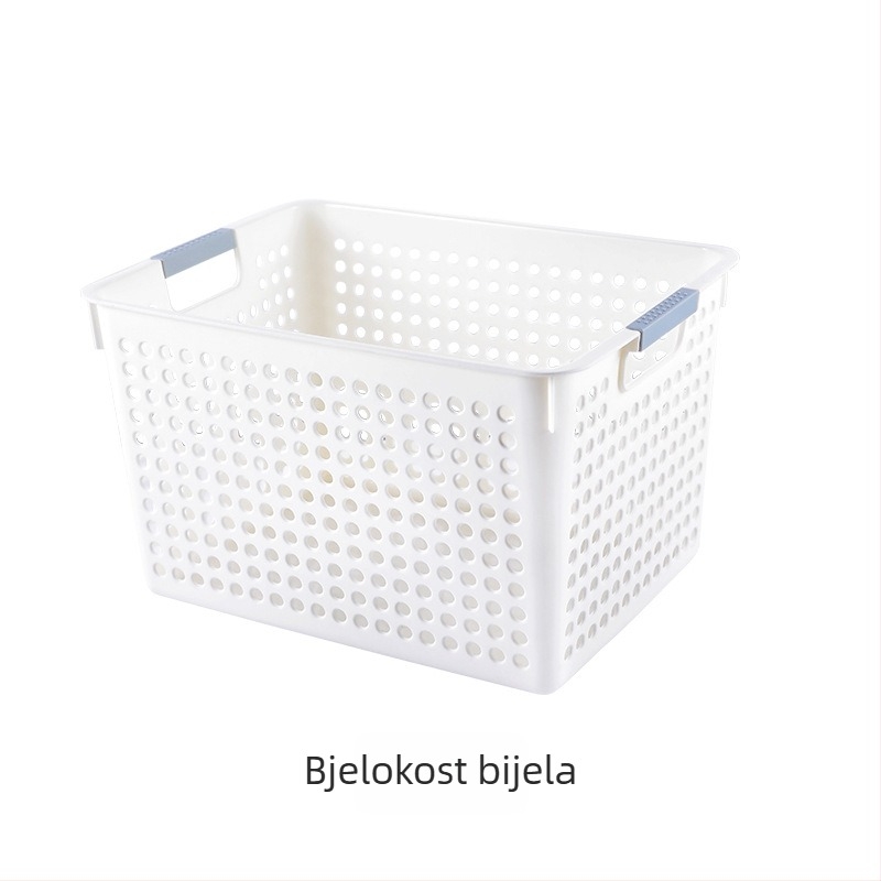 Plastična košara za pohranu, pravokutnog oblika, za stolni prostor, s prozračnim dizajnom, za igračke, grickalice i sitne predmete