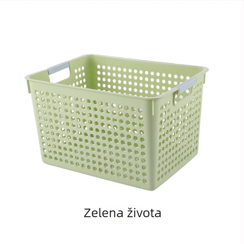 Plastična košara za pohranu, pravokutnog oblika, za stolni prostor, s prozračnim dizajnom, za igračke, grickalice i sitne predmete