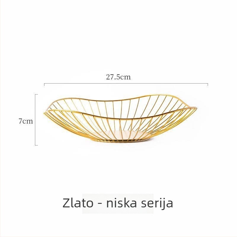 Metalni tanjur za voće, nordijski modern dizajn, jednostavan stil, lansiran 2022., prvoklasna kvaliteta
