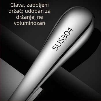 Žlica za rižu od 304 nehrđajućeg čelika, debeli dizajn, za odrasle, s otisnutim logotipom, jednostavan stil