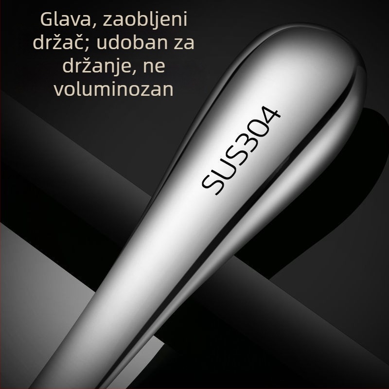 Žlica za rižu od 304 nehrđajućeg čelika, debeli dizajn, za odrasle, s otisnutim logotipom, jednostavan stil