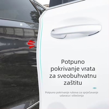 Auto vrata zaštitna traka – nevidljiva prozirna zaštitna naljepnica za rub vrata, PVC, elektroplatinirana sjajna površina, 5m/10m
