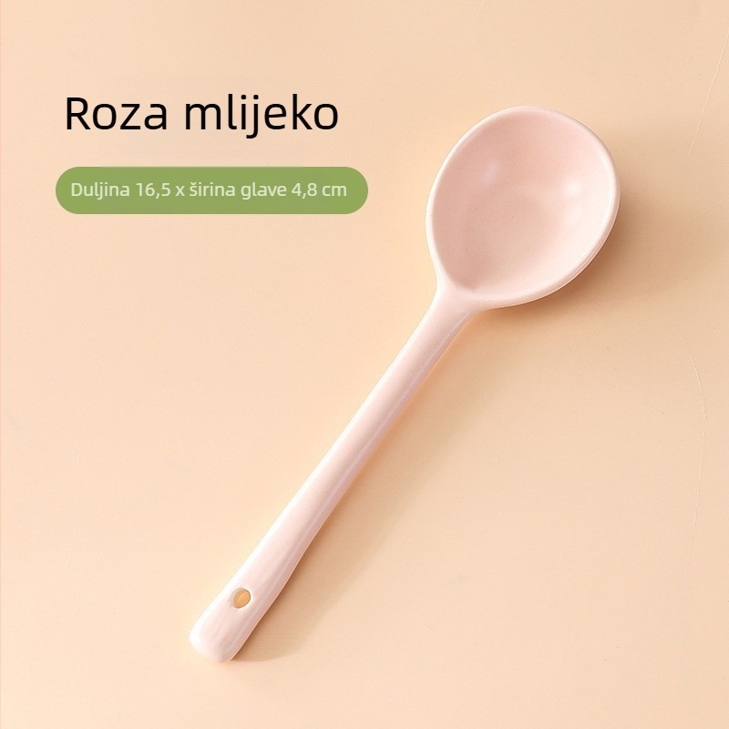 Keramička žlica - vanjskog stila, jednostavan dizajn, završna obrada strojnom vodnom prešanjem