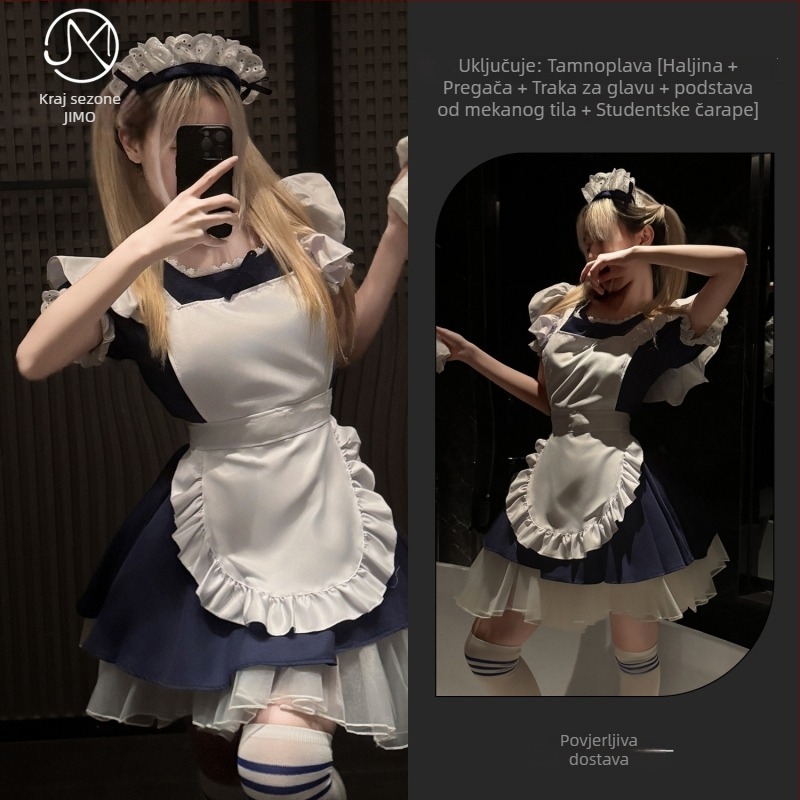 Lolita haljina sobarice inspirirana Alicom za cosplay u kafiću