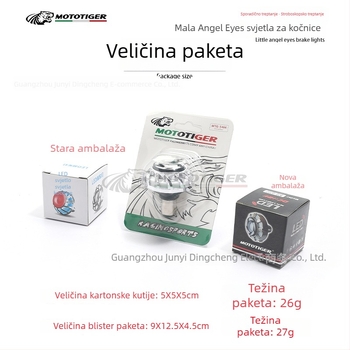 MOTOTIGER Angel Eye svjetlo kočnice motocikla – LED, 12V, 1W, 200 lm, Angel Eyes