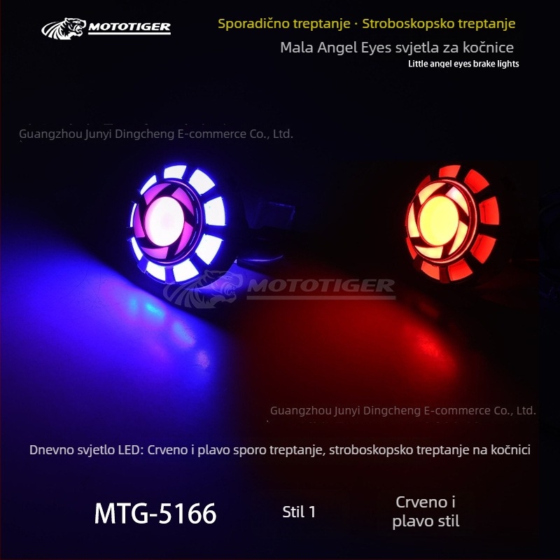 MOTOTIGER Angel Eye svjetlo kočnice motocikla – LED, 12V, 1W, 200 lm, Angel Eyes