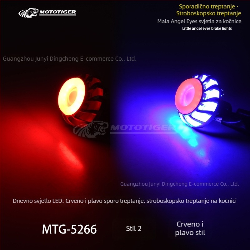 MOTOTIGER Angel Eye svjetlo kočnice motocikla – LED, 12V, 1W, 200 lm, Angel Eyes