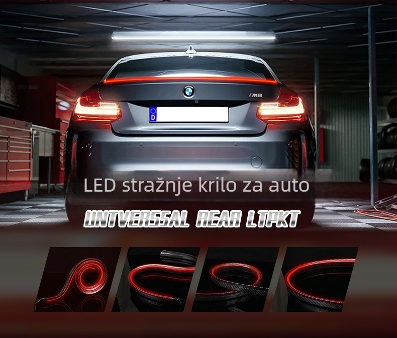 Calaite karbonska stražnja svjetla za automobil, model 01, opća kompatibilnost, montaža bez bušenja, dnevno svjetlo, tekući pokazivač, visoko postavljeno kočničko svjetlo